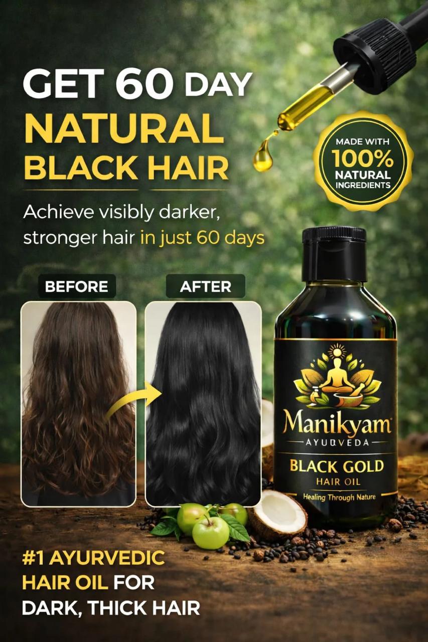 Black Gold Hair Oil - 100% Working 🌿
